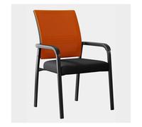 Ergonomic Stacking Office Chairs with Mesh Back & Arms Lumbar Support for Waiting & Conference Rooms Set of 5 - Comfortable & SpaceSaving Design
