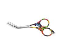 Ergonomic Stainless Steel Eyebrow Trimmer Scissors with Comb for Easy and Even Hair Cutting Professional Eyebrow Scissors