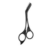 Ergonomic Stainless Steel Eyebrow Trimmer Scissors with Comb for Easy and Even Hair Cutting Professional Eyebrow Scissors