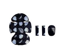 Ergonomic Strollers Harness Sleeve & Crotch Protector Set with Seat Pad Gentle Easy Installation Cartoon Pattern Baby Carriage Cushion