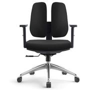 Ergonomic Swivel Chair with Wheels, Breathable Mesh Fabric, Multi-function Armrests, Dual Backrests for Lumbar Support, Ideal for Office and Home Use