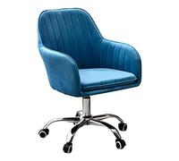 Ergonomic Swivel Desk Chair - Velvet Upholstered Mid Back Task Chair for Home Office, 150kg Load Bearing, Comfortable Computer Chair for Work and Study