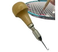 Ergonomic T-Handle Awl - Professional Racket Stringing Hook, Durable Chrome Plated Metal Shaft, Precise Athletic Grip | Accessory Kit for Grooming Indoor Court Accessories, Grooming