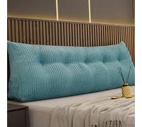 Ergonomic Triangular Wedge Headboard Cushion - Bedside Backrest Support Pillow for Neck Back Shoulder & Waist Ideal for Reading & Relaxation on Double Beds