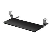 Ergonomic Under-Desk Keyboard Tray Adjustable Slide-Out Drawer Space-Saving Computer Caddy 1-4 cm Thickness Fits 25x65 cm (10x25 inch) Black Color