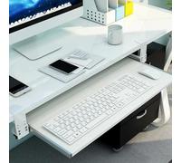 Ergonomic Under Desk Keyboard Tray Adjustable Sliding Drawer with Armrest Support Fits 55/65/75 cm Desks Space-Saving Design for Ultimate Comfort and Productivity