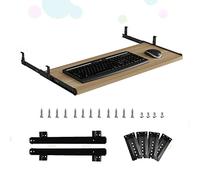 Ergonomic Under-Desk Keyboard Tray Adjustable Sliding PC Platform for Keyboard & Mouse Storage Fits 54/60/70 cm Desks 24 cm Depth Space-Saving Solution