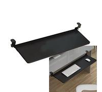 Ergonomic Under Desk Keyboard Tray with Clamp - Adjustable Easy Installation for Enhanced Workspace Comfort Perfect for Home Office & Computer Desks
