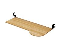 Ergonomic Under-Desk Keyboard Tray with Hand Rest Adjustable Computer Drawer Clamp Space-Saving Design (Natural 26x60cm/10x24in)