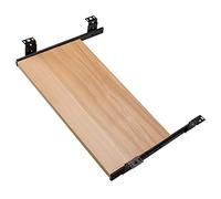 Ergonomic Under-Desk Keyboard Tray with Metal Glides Adjustable Mouse Platform Walnut Finish 60cm L - Enhance Workspace Comfort & Protect Vision