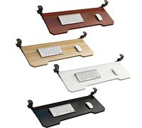 Ergonomic Under-Desk Keyboard Tray with Mouse Holder - Retractable Durable Wood & Metal 24kg Capacity Space-Saving Design 4 Colors for Home & Office Use.
