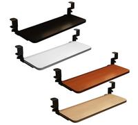 Ergonomic Under Desk Wooden Keyboard Tray - Space-Saving Mouse Platform 52/65/75 cm Easy Storage White Finish Perfect for Home Office Comfort & Productivity