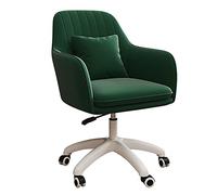 Ergonomic Velvet Gaming & Office Chair Height Adjustable Tufted Computer Desk Chair Soft Upholstered Swivel Armchair for Home & Vanity Comfortable Task Chair