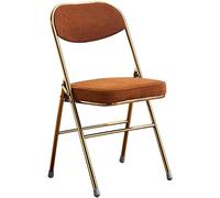 Ergonomic Vintage Plush Velvet Folding Chair - Comfortable Commercial Office Event Seating Retro Design Brown Color Dimensions 46x42x80 cm Ideal for Home & Office Use