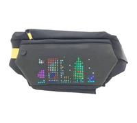 Ergonomic Waterproof Waist Pack LED Display Crossbody Bag Hide Pockets for Phone Travel Essential LED Waist Crossbody Shoulder with Bluetoothes APP Control