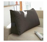 Ergonomic Wedge Pillow For Back Support And Sitting Comfort, Plush Headrest Cushion With Detachable Cover And Storage Pocket, Multi-Scenario Sofa Bed Reading Pillow(Dark brown,100cm)
