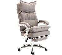 Ergonomic White Office Chair Soft Skin Friendly Fabric Comfortable Gaming Chair with Adjustable Armrests Reclining Design Heavy Duty Support up to 330lbs