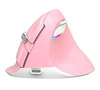 Ergonomic Wireless Vertical Mouse - Upgraded Silent Design, 2.4G Dual Mode, Built-in Rechargeable Optical Mouse for Laptop and PC