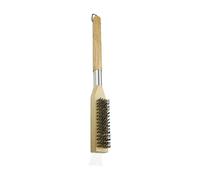 Ergonomic Wood Handle Pizza Scrubber Pizza Oven Brush with Detachable Steel Bristles with Scraper for Efficient Cleaning Ergonomic Wood Handle Kitchen Cleaning Brush