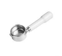 Ergonomic Wood Handle Portafilter for Home for Barista Ergonomic(White)