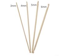 Ergonomic Wooden Crochet Hooks Reduce Hand Strain(4pcs) | Polished smooth for surface, prevents yarn snagging, ideal for cotton and wool, comfortable long-term use