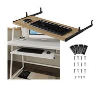 Ergonomic Wooden Keyboard Tray with Mouse Storage - Adjustable Under Desk Drawer 54/60/70x27cm for Posture Improvement, Easy Assembly, Perfect for Home, Office & School Setup