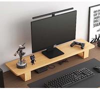 Ergonomic Wooden Monitor Stand, Desk nizer for PC, Laptop & TV, Comfortable Height for Home & Office, 60 x 20 x 12 cm, Space-Saving Storage Solution