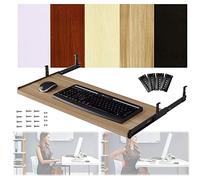 Ergonomic Wooden Under Desk Keyboard Drawer Tray with Sliding Storage for Mouse, Space Saver 54/60/70x27 cm, Convenient Keyboard nizer, Decorative Under Desk Shelves