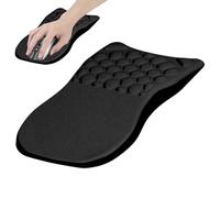 Ergonomic Wrist Mouse Pad - Black Support 20 x 31 cm, Comfortable Wrist Rest with Non-Slip Base for Writers, Editors, Designers, Adults, Men, Sturdy Verwe