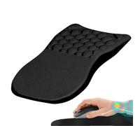 Ergonomic Wrist Mousepad, Black Mousepad Wrist Rest Support, Mousepad with Comfortable Wrist and Non-slip Base for Writers, Editors, Designers, Adults, Men - Comfort and Support for Extended Computer