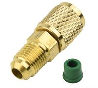 Ergonomically Designed Brass Male Adapter 5/16 x F1/4 SAE for For air Conditioning R32 R410A with Strong Build