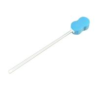 Ergonomics Plastic Back Scrubber for Shower Wall Mount Long Handle Shower Sponge Brush Can Produce Rich Foam Length 57cm/22.4in Easy to Lather(Blu)