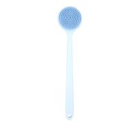 Ergonomics Silicone Back Scrubber for Shower Wall Mount Double Sided Shower Brush Suitable for Wet Or Dry Men Women Elder Easy to Lather(Blu)