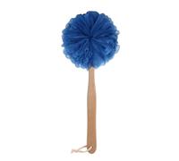 Ergonomics Wood Back Scrubber for Shower Wall Mount Shower Brush Long Handle Can Produce Rich Foam for Men Women Elder Easy to Lather(Blu)