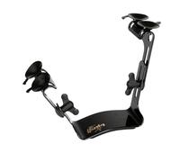 Ergoplay guitar support Michael Tröster - ergonomic playing aid for classical guitar - height and tilt adjustable - with suction cups and protective films - for tall players - black