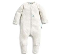 ergoPouch Long Sleeve Romper 0.2 TOG - Slim-Fit Baby Pajamas & Sleep Layer with Front Zip, Breathable & Durable for Sleep, Made for Layering Under Swaddles or Sleep Sacks (6-12 Months, Grey Marle)