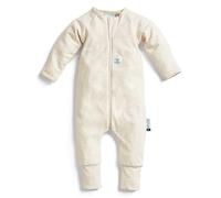 ergoPouch Long Sleeve Romper 1.0 TOG - Slim-Fit Baby Pajamas & Sleep Layer with Front Zip, Breathable & Durable for Sleep, Made for Layering Under Swaddles or Sleep Sacks (3-6 Months, Oatmeal Marle)
