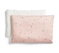 ergoPouch Organic Toddler Pillow and Cover - Low-Profile 1" Design for Proper Neck Alignment, Soft & Durable GOTS-Certified Cotton, Machine Washable, Breathable & Gentle on Skin (Daisies)