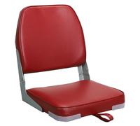 ERGOSEAT Low Back Boat Seat Fold-Down Fishing Boat Seat, 1 Pack, Red