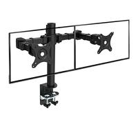 Ergosolid NF12 - Office support with adjustment for 2 LED LCD screens 10”-30” (25cm-76cm) Black