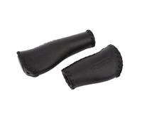 ergotec ALS-09/1 Handlebar Grip Leather Craton 135/92mm - Black, 135/92mm