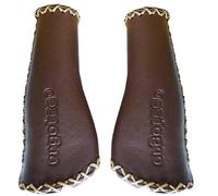 ergotec ALS-09/2 Handlebar Grip Leather Craton 135/135mm - Brown, 135/135mm