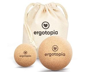 Ergotopia Fascia ball made of antibacterial and durable cork, environmentally friendly massage ball for targeted self-massage of trigger points and tension