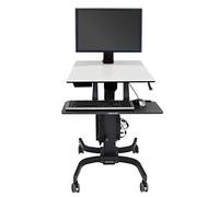 ERGOTRON 24-216-085 WorkFit-C Single HD LCD Sit-Stand Workstation for Laptop