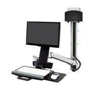 Ergotron 45-273-026 StyleView Sit-Stand Combo System with Small CPU Holder - Black