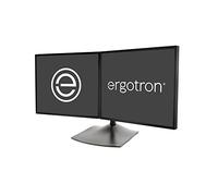 Ergotron DS100 Dual-Monitor Desk Stand, Horizontal - Stand for dual flat panel - aluminium, steel - black - screen size: up to 24"