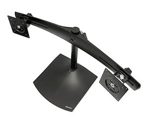 Ergotron DS100 Dual-Monitor Desk Stand, Horizontal - Stand for dual flat panel - aluminium, steel - black - screen size: up to 24"