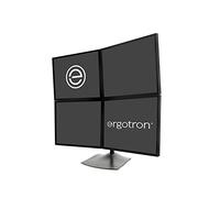 Ergotron DS100 Quad-Monitor Desk Stand - Stand for quad flat panel - aluminium, steel - black - screen size: up to 24"