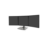 Ergotron DS100 Triple-Monitor Desk Stand - Stand for triple flat panel - aluminium, steel - black - screen size: up to 21"