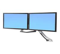 Ergotron Dual Monitor & Handle Kit - Mounting kit (handle, 2 mounting brackets, bow mounting arm, mounting hardware) for 2 LCD displays - black - screen size: up to 26" - for P/N: 45-353-026